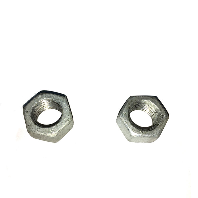 Baja Karbon Hot Dip Galvanis Gr.4 Gr.8 Hex Nut DIN934 GB6170