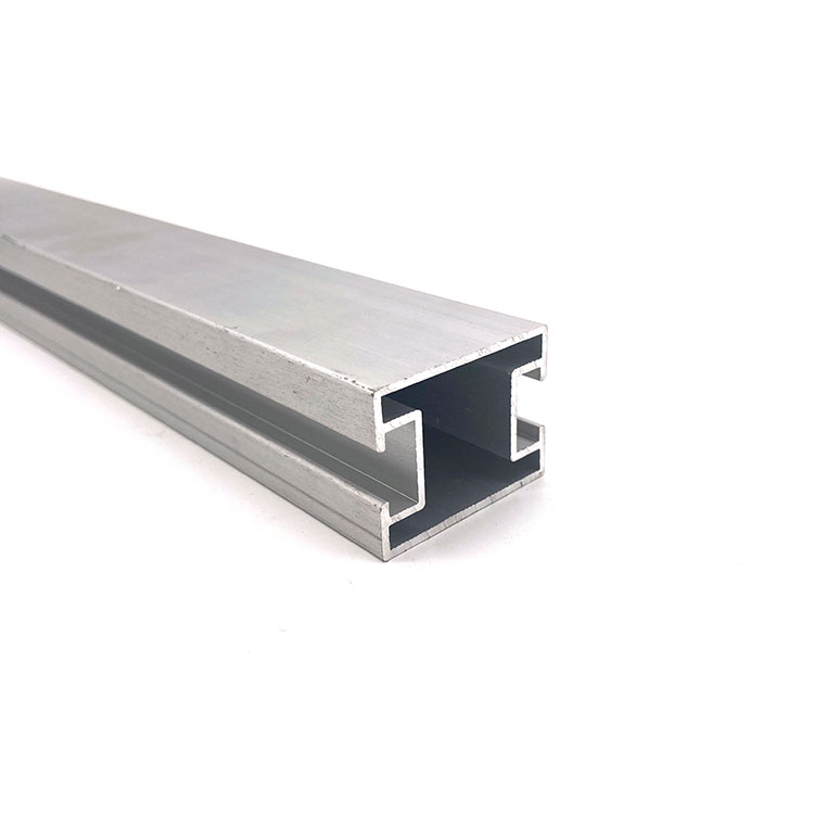 Bagian Saluran Track Slot Padat Paduan Aluminium Profil Ekstrusi Aluminium