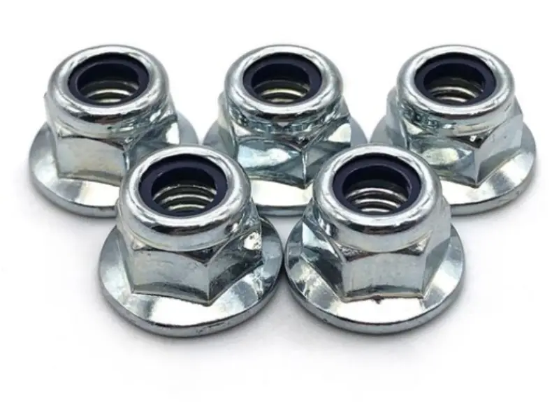 DIN 6926 Mur Pengunci Flange Hex, Bergerigi, Berlapis Seng Putih