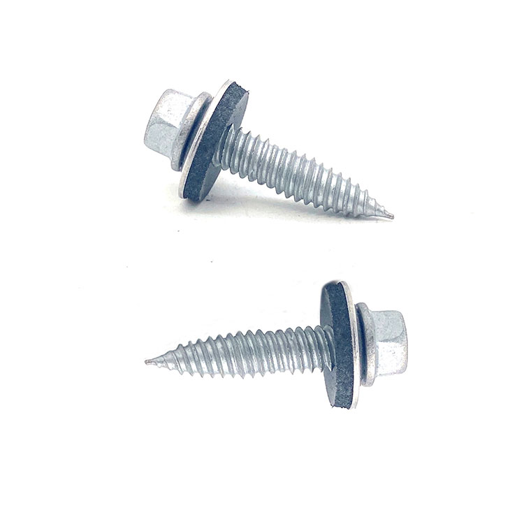 Hex Flange Head SS316 SS410 Self Tapping Bi-metal Screw Untuk Sistem Fotovoltaik Surya